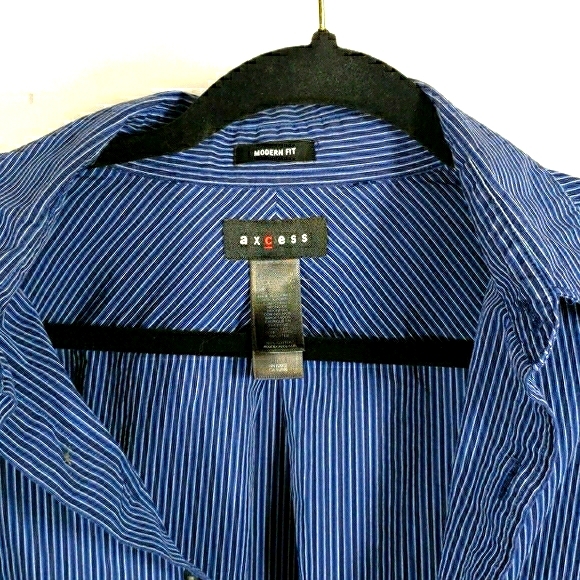 Axcess Men's Stripped Button Shirt, Size L, - Picture 2 of 8
